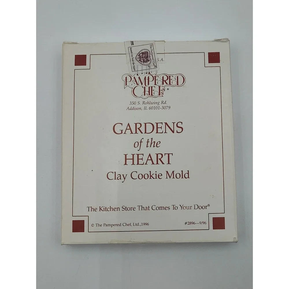 Pampered Chef 96' GARDENS OF THE HEART Clay‎ Mold SEE PICS NOT USED